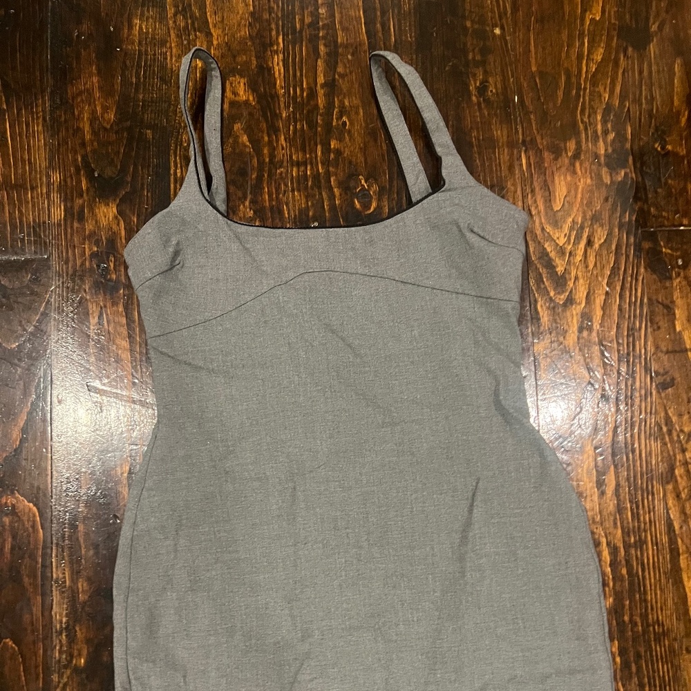 Zara Women's Grey Mini Dress with lace trim XL
